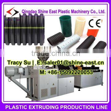 PE PA PP PVC Single wall corrugated pipe machine