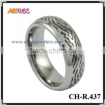 laser pattern mens tungsten carbide rings