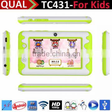4.3inch cute kids tablet RK 2926 Cortex A9 1.3GHz 480*272 Pixels HD Screen B