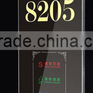 QLeung Touch screen hotel electronic doorplate with room number/hotel door bell switch