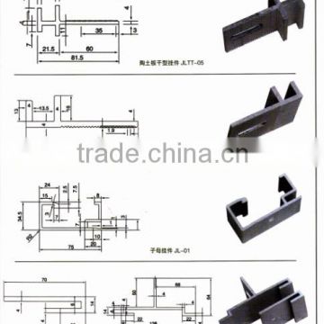 Pendant of terracotta panel fixing system with long lifetime
