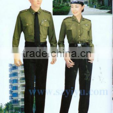 HOT tailored 100%cotton security uniform (OEM)