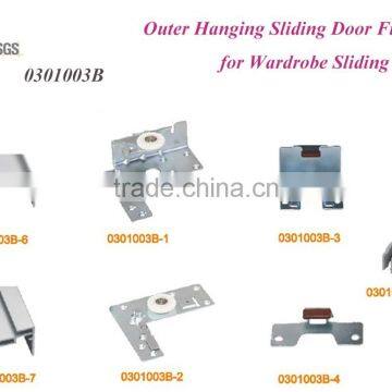 Competitive Outer Hanging Closet Sliding Wardrobe Door Roller Fittings System