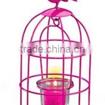 Bright coloful BirdCage Candle Holder