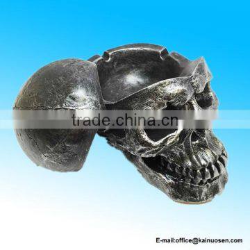 DEATH CURSE HUMAN SKULL ASHTRAY RESIN SCULPTURE FIGURINE