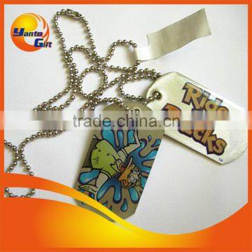 Sublimation logo with Epoxy Aluminum Dog Tag Necklace