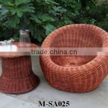 cheap hand weave willow material wicker chair price for homes & garden