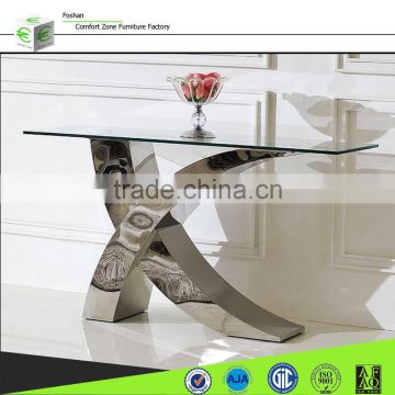 X01 Italian design glass modern console table with mirror