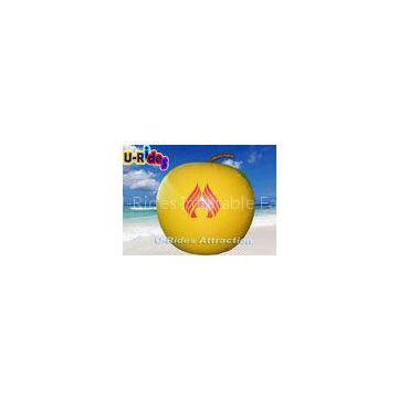 Round Yellow Apple Shape Inflatable Water Games Buoys Rental 4M Diameters