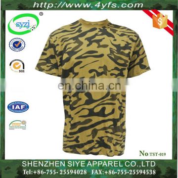 100% Cotton Military O-neck Mens Camo T-shirt Print Tshirt