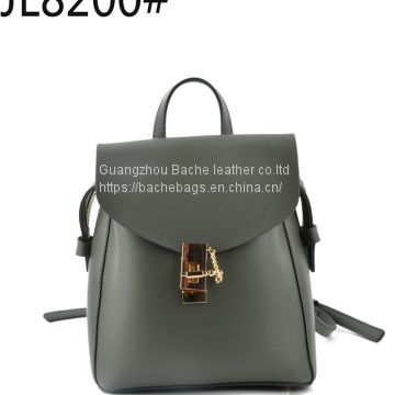 Black PU Leather BackpackJL8200#