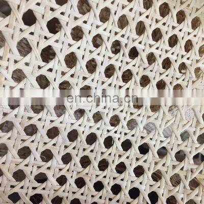 Half Inch Semi Bleached Natural Rattan Cane Mesh Webbing Roll