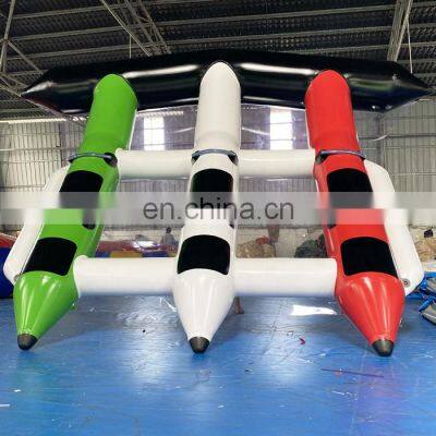 Best quality fly fishing boat water sport games flying ski inflatable tow banana boats