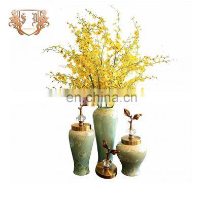 Big Green Large Luxury Round Flower Vase