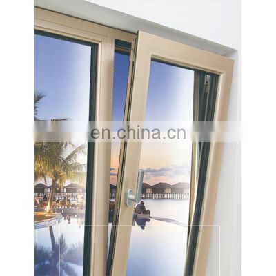 WEIKA European good quality rainproof double glass tilt and turn windows inward aluminum casement window