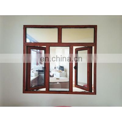 Windows casement with glass windows aluminum profile European commercial double glazed window