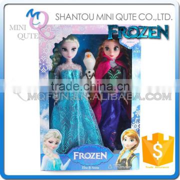 Mini Qute wholesale 3 in 1 movable joints Plastic cartoon Frozen doll frozen princess anna & elsa olaf girls children toys