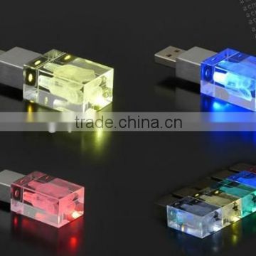 Customized 3D logo Crystal USB memory