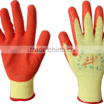 10 gauge crinkle latex coated gloves
