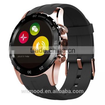 Smart Watch, Bluetooth 3.0 Unisex Smart Watches HD Touch Screen Wrist Watch with Heart Rate Monitor Pedometer round smart watch