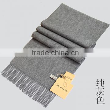 Wholesale Top Quality Unisex Woman Man Plain Pure 100% Wool Scarf