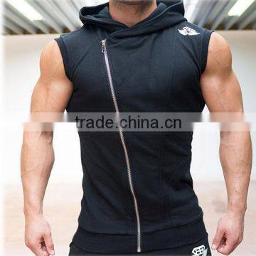 2016 Summer Men Blank Sleeveless Hoodies