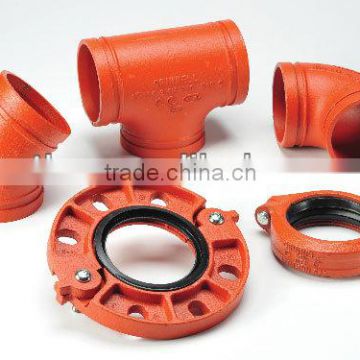 FM/UL approved ductile iron grooved joint fitting
