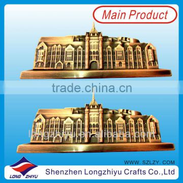 Metal personalized door nameplate,custom logo 3D house building badge label plates manufacturer in China