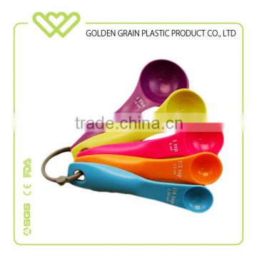 Factoryl cheap Kitchen 5 color spoon Measuring Spoons wholesale
