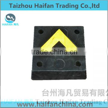 large black rubber wheel stoppers for trucks/car stopper/anti slip car stopper/Heavy Duty Wheel Chock truck stopper