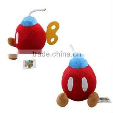 Super Mario Brothers Bros LOVELY Red BOMB 11cm/4.3" Soft Plush Toy Doll