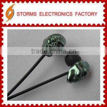 Scared metal skull mp3 mp4 earphone wholesale china in bulk