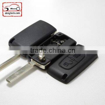 Okeytech blank key Peugeot 307 2 buttons remote key cover for key cover peugeot