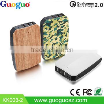 Quick Charge 2.0 Technology 10000mAh Portable External Battery Power Bank, Supports 5V 9V 12V for Smartphones
