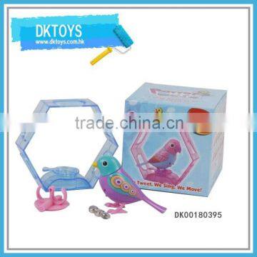 Electronic Plastic Toy Sound Control Singing Bird With Music Light