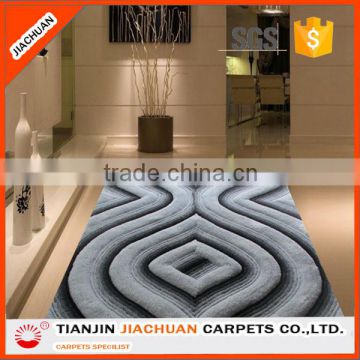 china washable polyester 3d design shaggy floor carpet