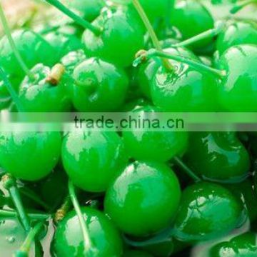 Tasty canned green cherry in syrup