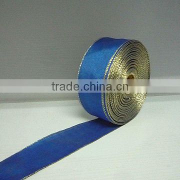 Blue Stain Ribbon/Embrodied Ribbon