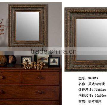 Antique Style Mirror in a Wooden Frame