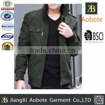 2015 Top Quality Man Army Jacket Green In Spring