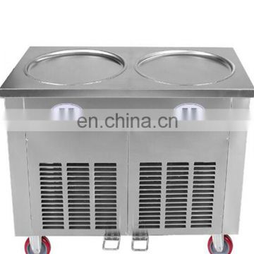 Commercial Single or Double Pan Fried Ice Cream Roll Machine For Sale