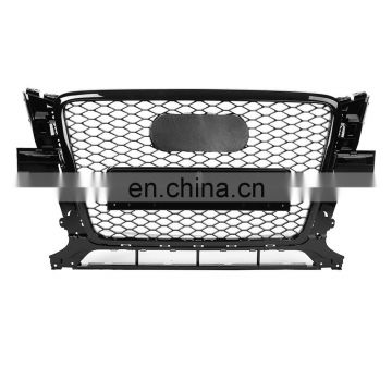Front Mesh Grille Grill To RSQ5 Style 2009-2012 Full Black For Audi Q5 SUV