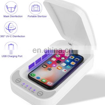 Shenzhen manufacturer  mobile phone portable disinfection light uv sanitizer phone sterilizer box for cell phone watch mask
