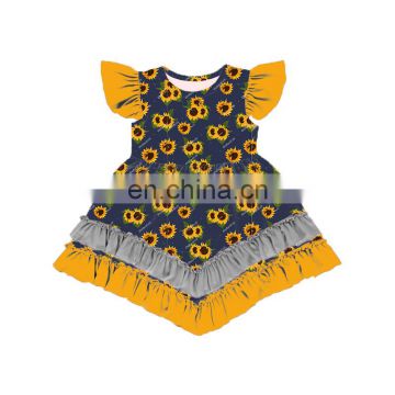 Baby Girls Floral Dress Children Boutique Clothing Dress Knit Summer Dress