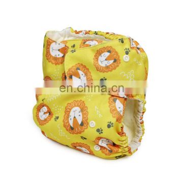 Waterproof  adjustable size baby washable nappy,100% cotton reusable cloth diapers for newborn babies