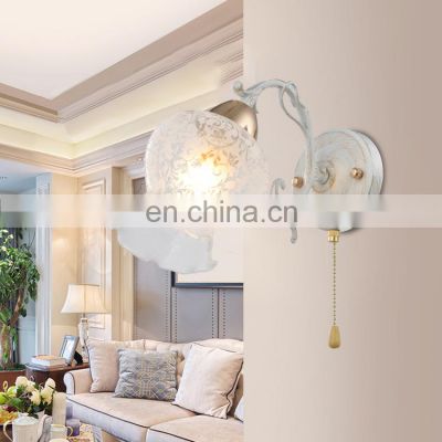 HUAYI Hot Product Living Room Corridor Decoration Iron Glass E27 Vintage Wall Light