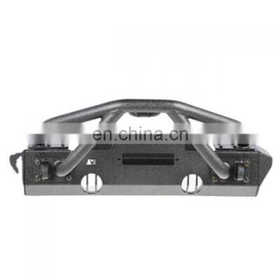 Front bumper for jeep wrangler with 2 D-ring with texture black