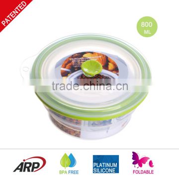 800ml Round Shape Collapsible Food Containers
