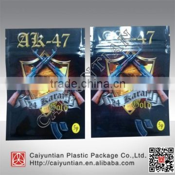 3g 5g 10g AK-47 herbal incense zipper bags