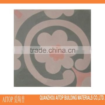Orient design flower cement home floor decor tile 200x200mm cement material carpet panel tile old fashion china